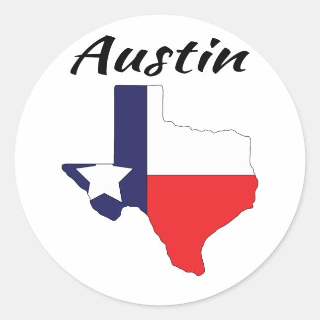 Austin - Texas Runder Aufkleber (Vorderseite)