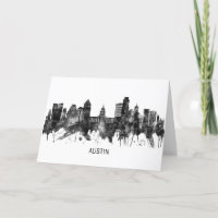Austin Texas Skyline BW