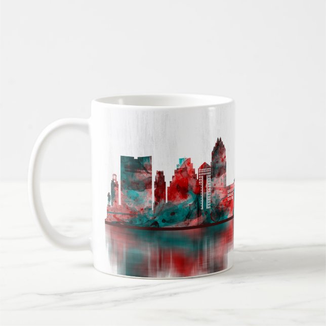 Austin Texas Skyline Kaffeetasse (Links)