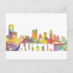 AUSTIN TEXAS SKYLINE MCLR2 POSTKARTE