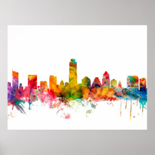 Austin Texas Skyline Poster