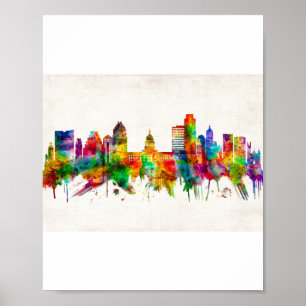 Austin Texas Skyline Poster