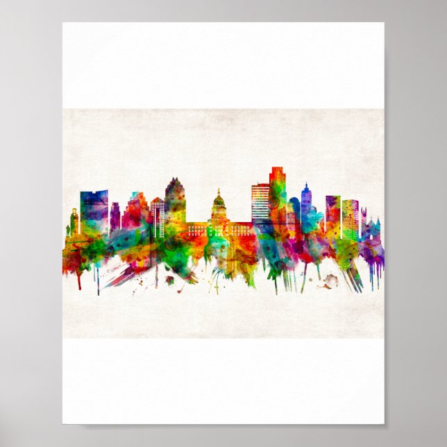 Austin Texas Skyline Poster (Vorne)