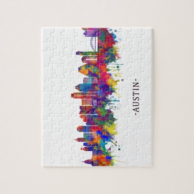 Austin Texas Skyline Puzzle (Vertikal)