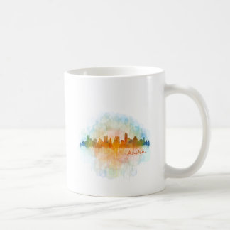 Austin Texas skyline watercolor v4 Tasse
