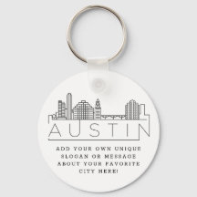 Austin, Texas Stylized Skyline | Benutzerdefiniert