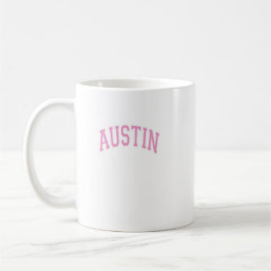 Austin Texas Tx Varsity Style Pink Text Kaffeetasse