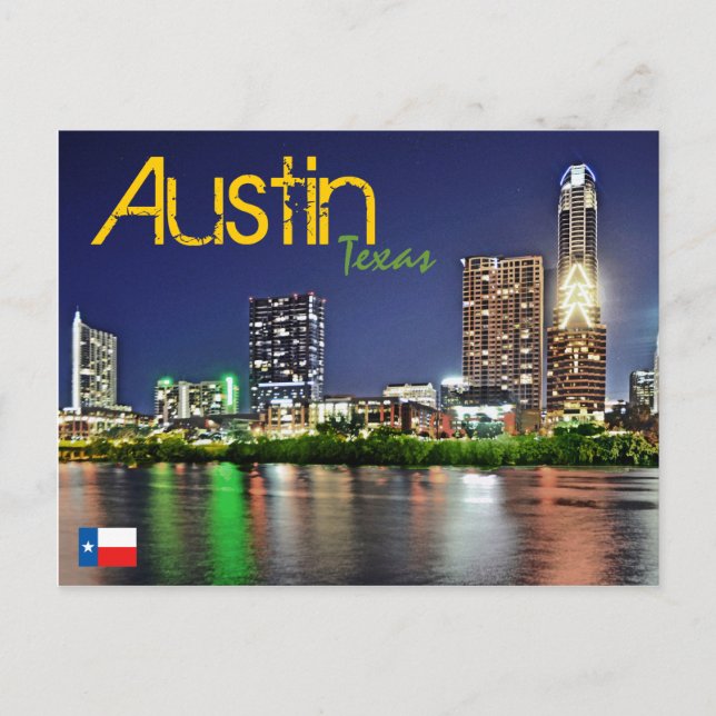 Austin, Texas, U.S.A. Postkarte (Vorderseite)