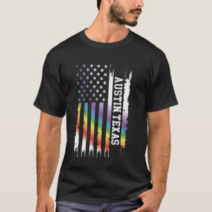 Austin Texas United Staaten Distressed Rainbow (US T-Shirt