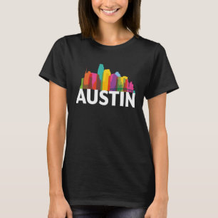 Austin Texas USA Skyline Silhouette Kontur Sketch T-Shirt
