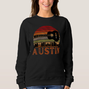 Austin Texas Vintag Sunset Music Hauptstadt Sweatshirt