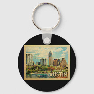 Austin Texas Vintage Reise Schlüsselanhänger