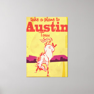 Austin Texas Vintage-Reiseplakat Leinwanddruck