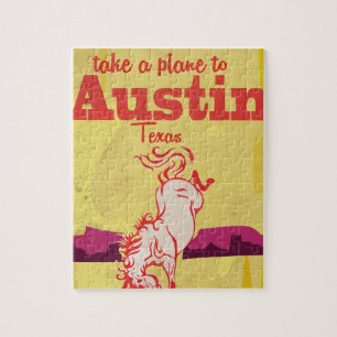 Austin Texas Vintage Reiseposter Puzzle