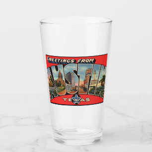 Austin Texas Vintage Travel Pint Glass Glas