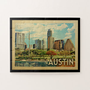Austin Texas Vintage Travel Puzzle