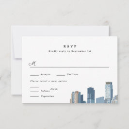 Austin Texas Wedding RSVP Card Karte