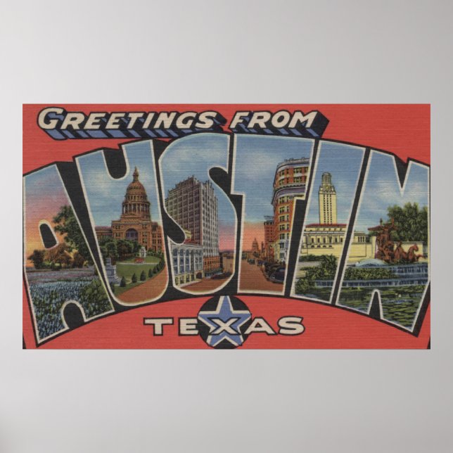 Austin, TexasLarge Letter ScenesAustin, TX Poster (Vorne)