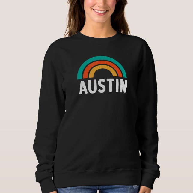 AUSTIN TX With Rainbow 9 Sweatshirt (Vorderseite)