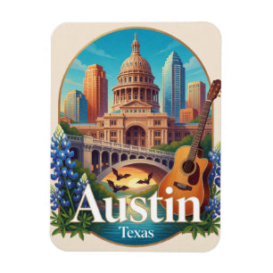 Austin USA Texas Capitol Reise Magnet