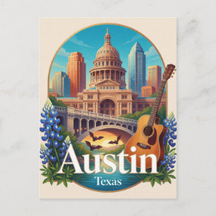 Austin USA Texas Capitol Reise Postkarte