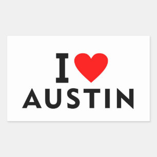 Austin Vereinigte Staaten Amerika USA Liebe Stadt  Rechteckiger Aufkleber