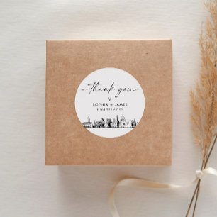 Austin Vielen Dank für Ihr Interesse 3" (Blatt von Runder Aufkleber