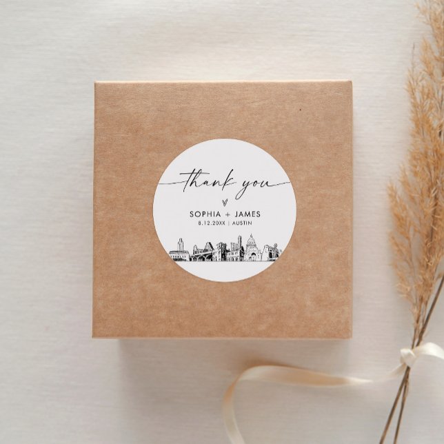 Austin Vielen Dank für Ihr Interesse 3" (Blatt von Runder Aufkleber (Von Creator hochgeladen)