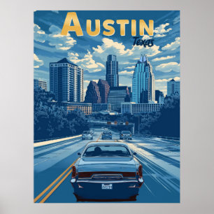 Austin - Vintage Travel Poster