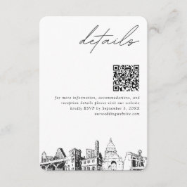 Austin Wedding Details QR Code Klein Begleitkarte