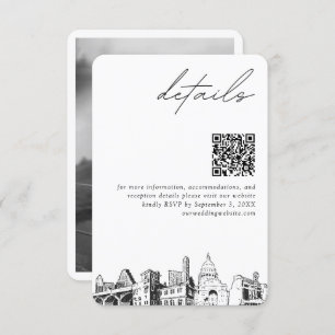 Austin Wedding Details QR Code Klein Begleitkarte