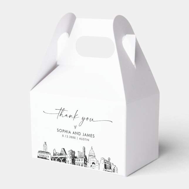 Austin Wedding Personalisiert Favor Box Geschenkschachtel (Vorderseite)