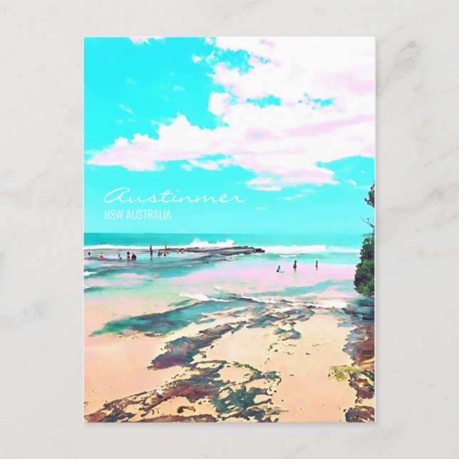Austinmer Beach NSW Südküste Postkarte (Vorderseite)
