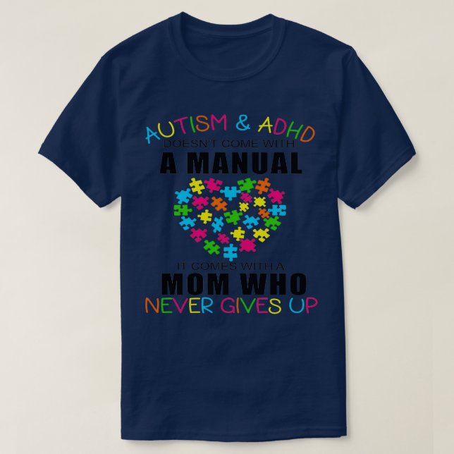 Austism amp ADHD T-Shirt (Design vorne)