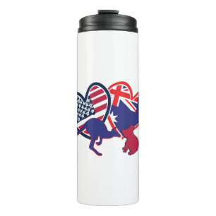 Austrailia USA Kangaroo Koala Thermosbecher