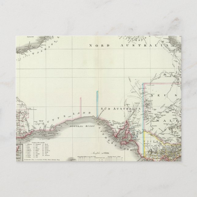 Austral-Kontinent Postkarte (Vorderseite)