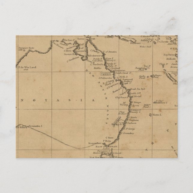 Australasien Postkarte (Vorderseite)