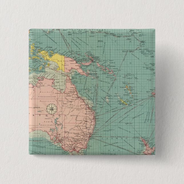 Australasische, polynesische Häfen Button (Vorderseite)