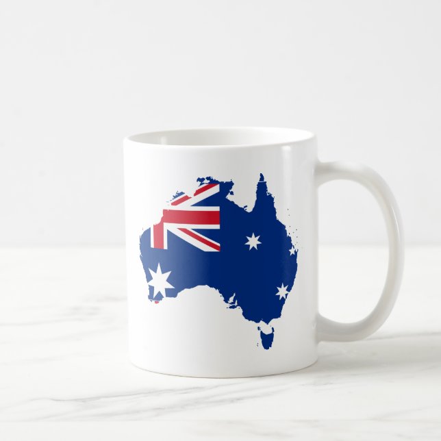 Australflaggenkarte Tasse (Rechts)