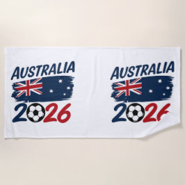 Australia 2026 Soccer Fan Design Flag Colors Strandtuch