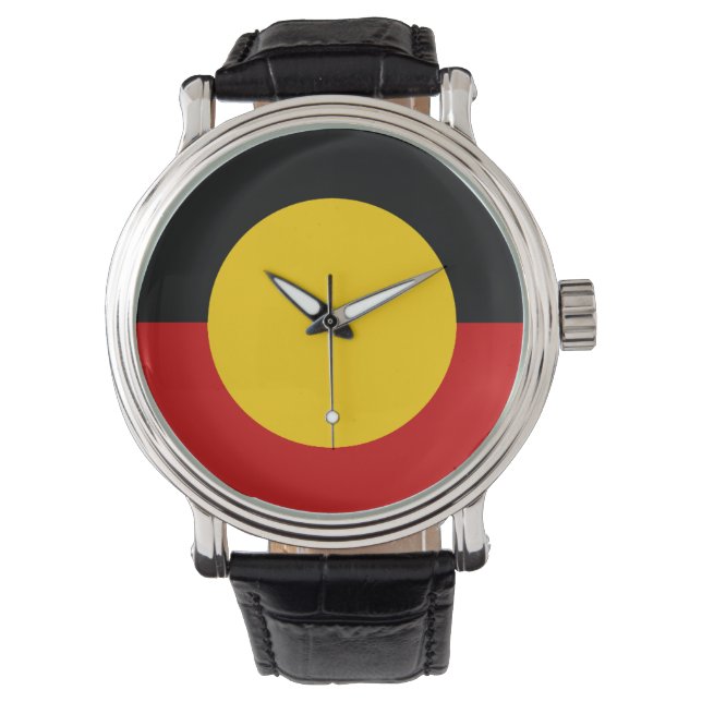Australia Aboriginal Flag Armbanduhr (Vorderseite)