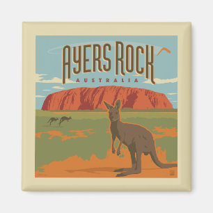 Australia   Ayers Rock Kangaroos Magnet