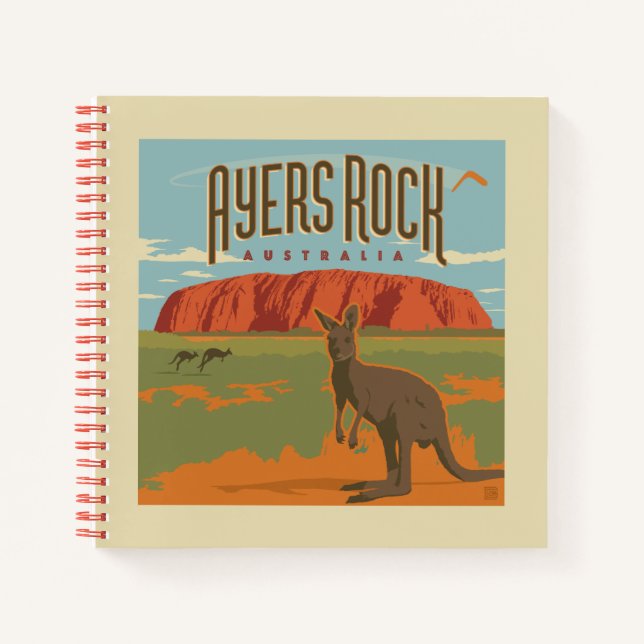 Australia | Ayers Rock Kangaroos Notizbuch (Vorderseite)