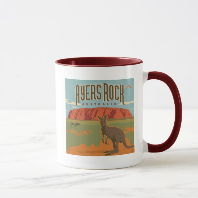 Australia | Ayers Rock Kangaroos Tasse (Rechts)