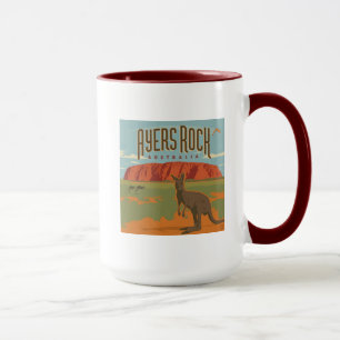 Australia   Ayers Rock Kangaroos Tasse