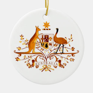 Australia COA Brown Keramikornament