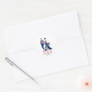 Australia Couple Wedding Runder Aufkleber