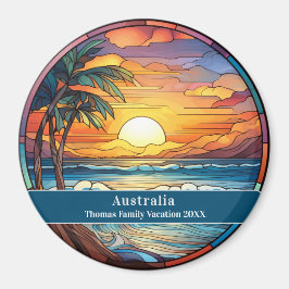 Australia Custom Beach Vacation Magnet