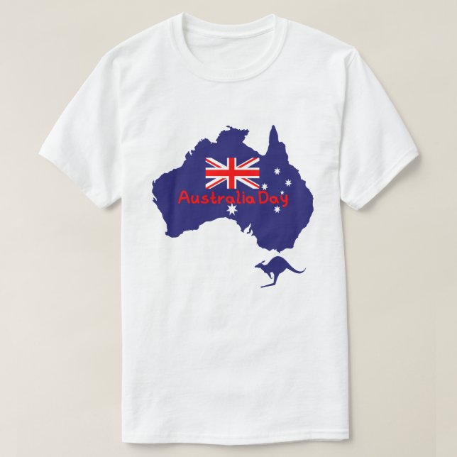 Australia Day Flag Map  T-Shirt (Design vorne)