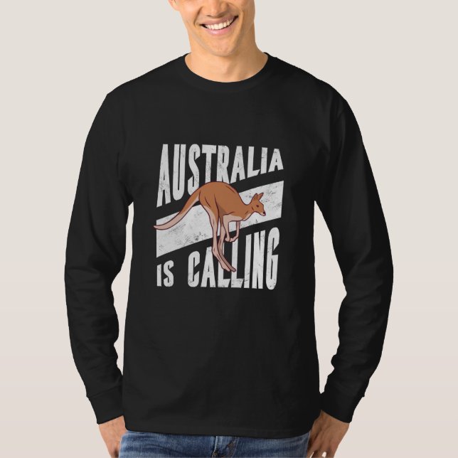 Australia Day Kangaroo Australian Retro Happy Repu T-Shirt (Vorderseite)